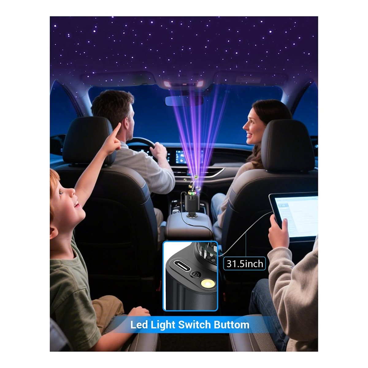 5-in-1 Starlight Car Charger